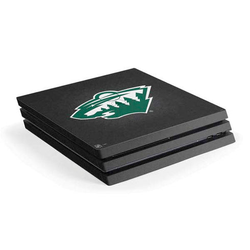 NHL Minnesota Wild Black Background PS4 Pro Console Skin